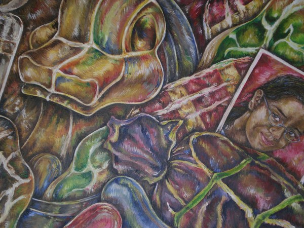 Self-portrait within a still life