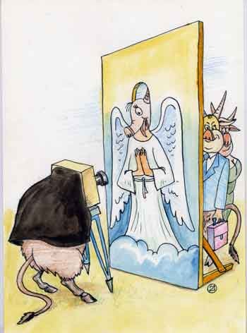 The devil became an angel