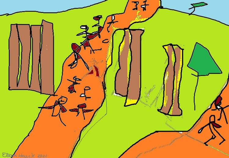 BIDEN THROWS A GARDEN PARTY AT TRUMP'S WALL...(c)..2021...elton houck...