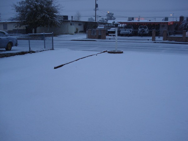 Look it this it's snow in Las Vegas!