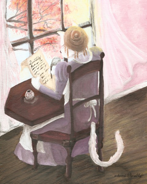 Cat Art - Author Pens a Letter