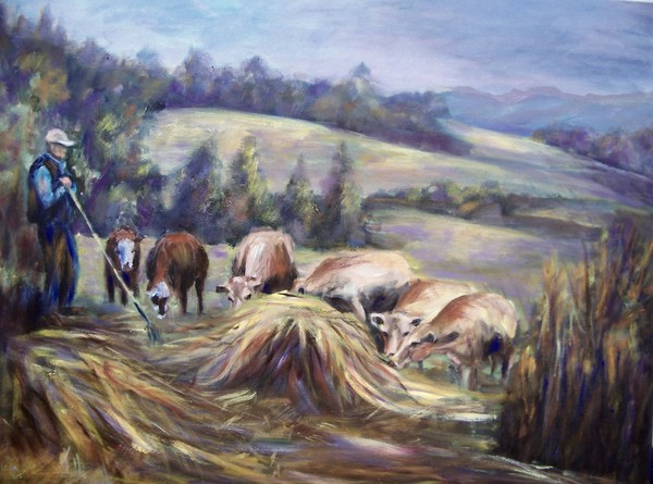 Tending the cows