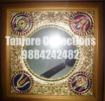Tanjore Style Pooja Wall Miror