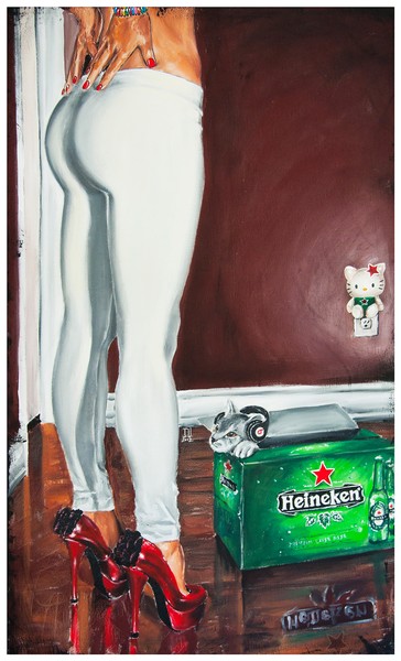 JEREMY WORST Dubstep Kitty Painting Original