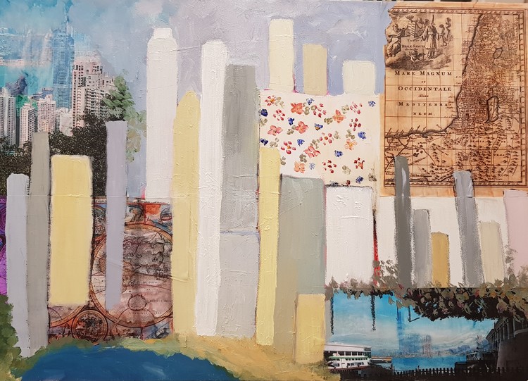 hong kong, collage, 2019