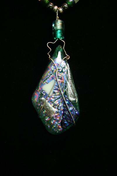 Fused glass pendant