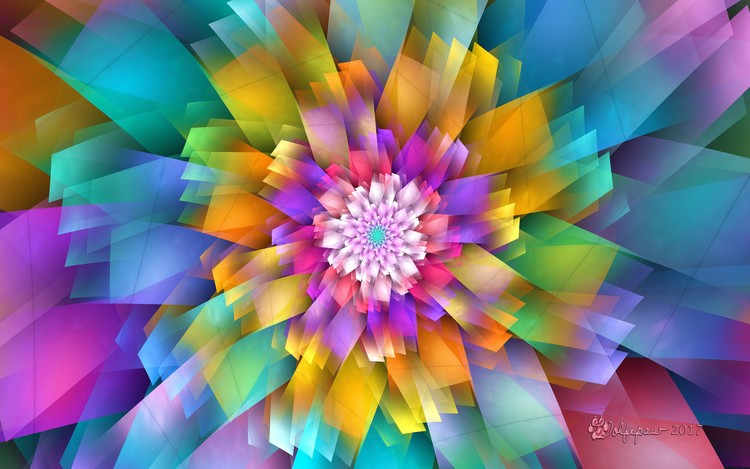 Pastel Rectangle Fan flower
