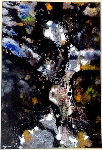FREE SPIRIT #507, 70.5 X 50 CM,ACRYLIC ON PAPER.