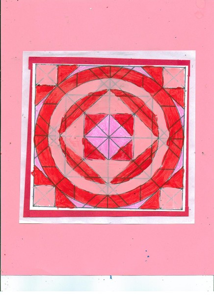 Pink and red with a splash of purple