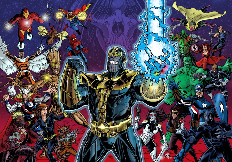 Marvel heroes poster