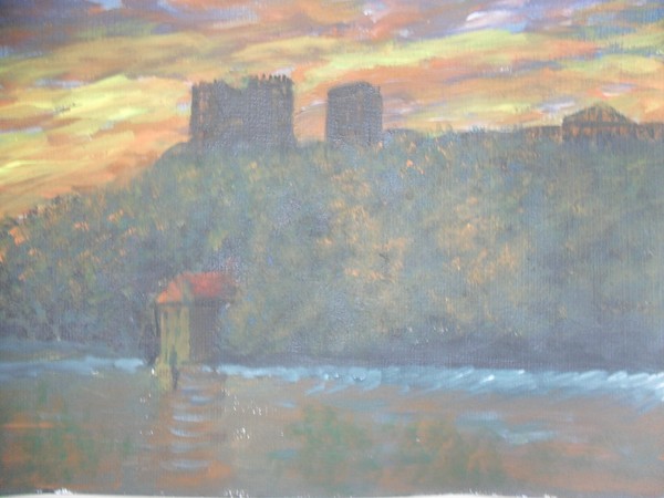 sunset over durham cathedral