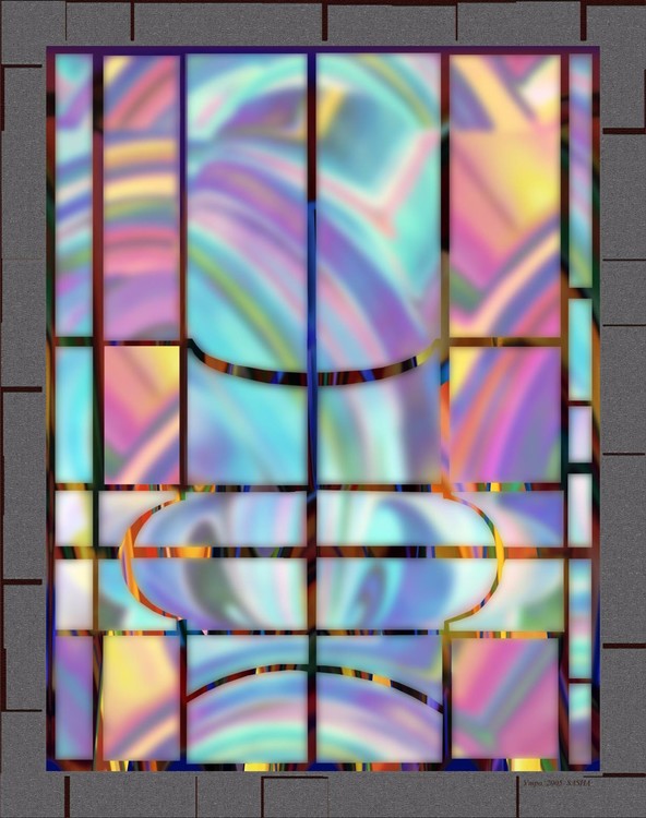 Morning. Stained-glass window