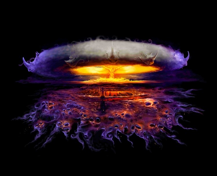 egy remete szólítja az orszarvúfelhot pörgeto atomistent a koponyák földjén