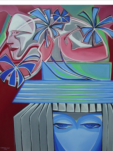 o palhaço roubou as flores do meu chapéu(55x66)