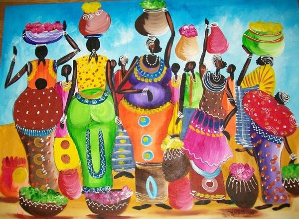 Colorful African Market
