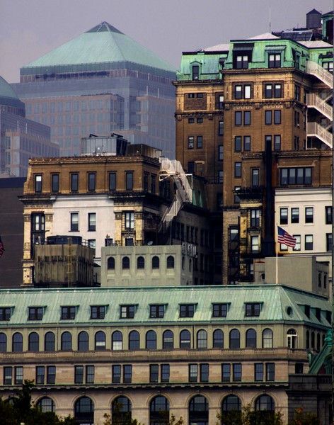 Windows and Stairs - New York Skyline
