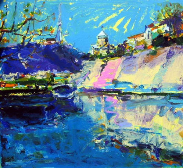  Metechi 77 x 70 cm oilbars on cardboard