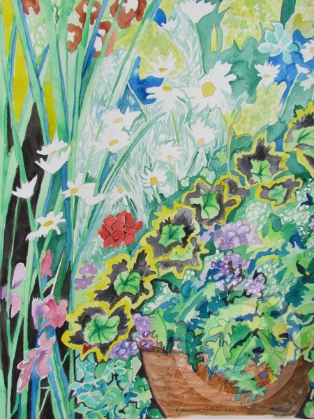 A Cascade of Flowers, Aquarelle, 2012, 45.7 x 61, 18 x 24 in
