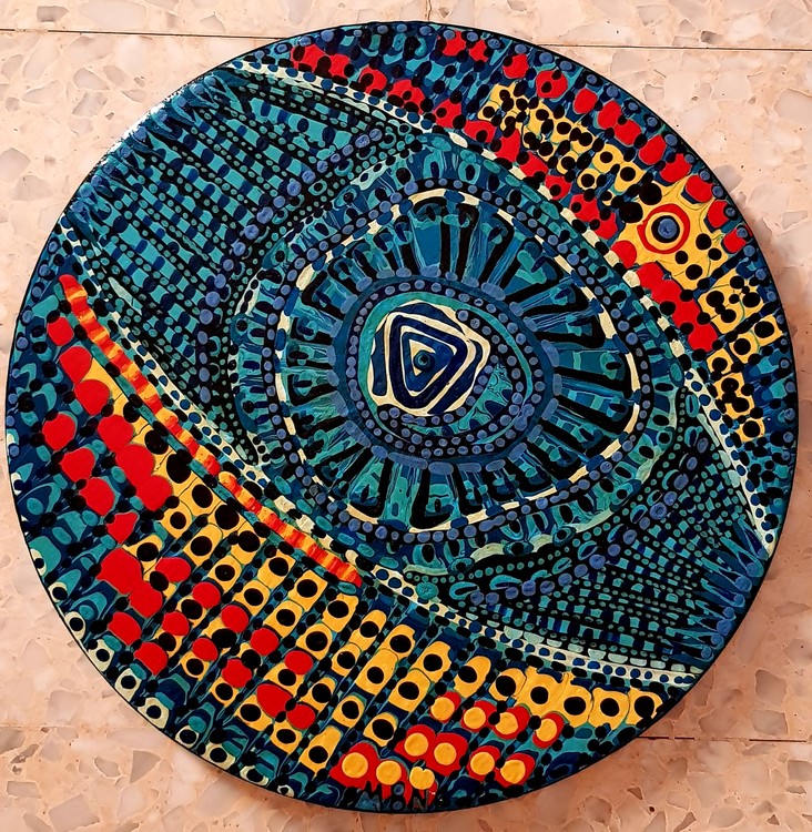 Mandala painting israel woman artist