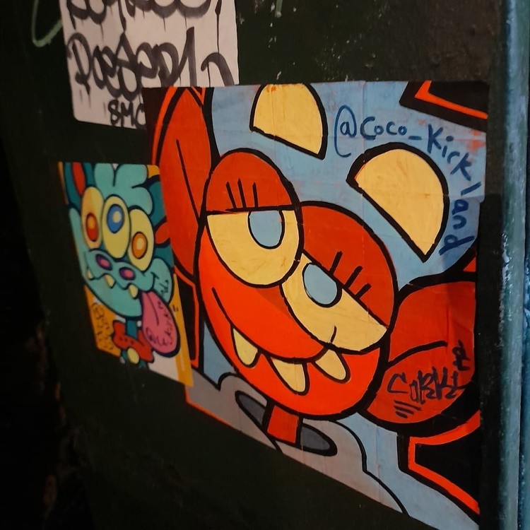 Sticker street art