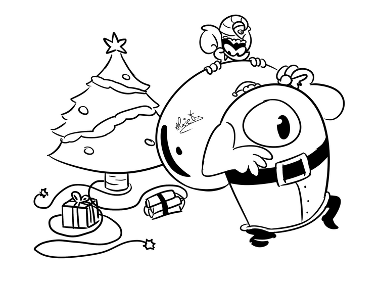 bad santa okkio and gass