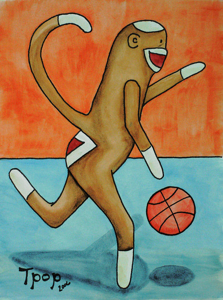 Basketball Sock Monkey