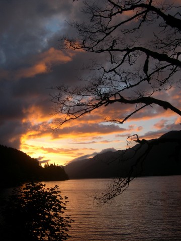 Magical Sunset Over Lake Crescent