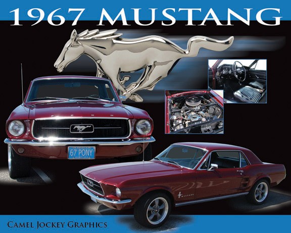 67 Mustang Poster by Rodney Hoover | ArtWanted.com