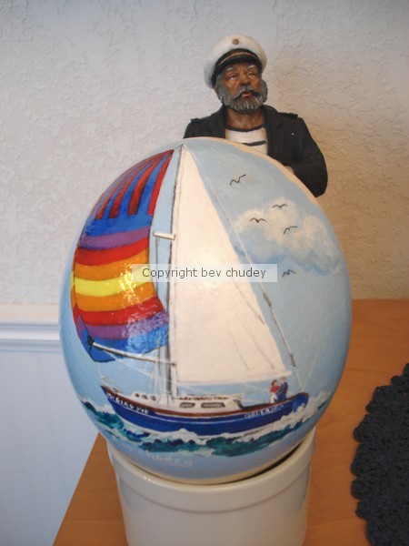 Sailboat with spinnaker