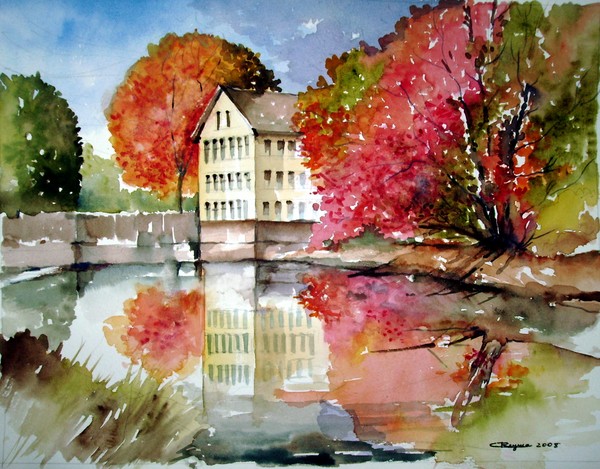 House between red