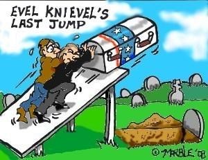 Evel Knievel's last jump