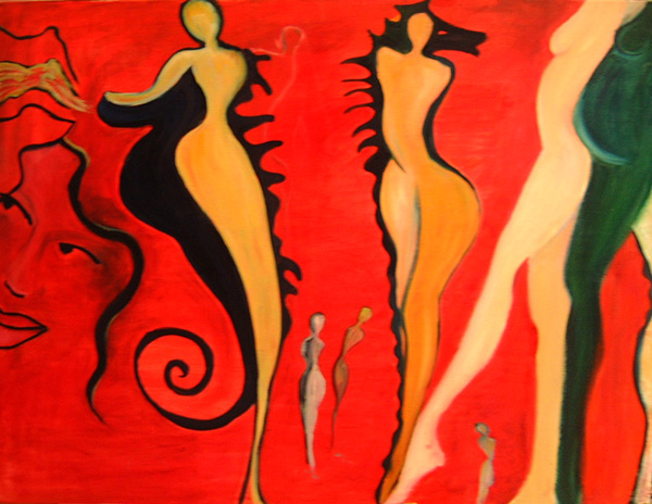 Ladies in red