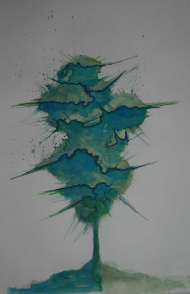 paint splatter tree