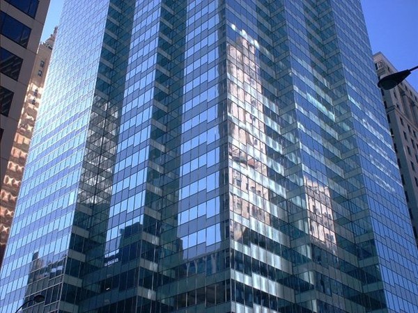 blue building