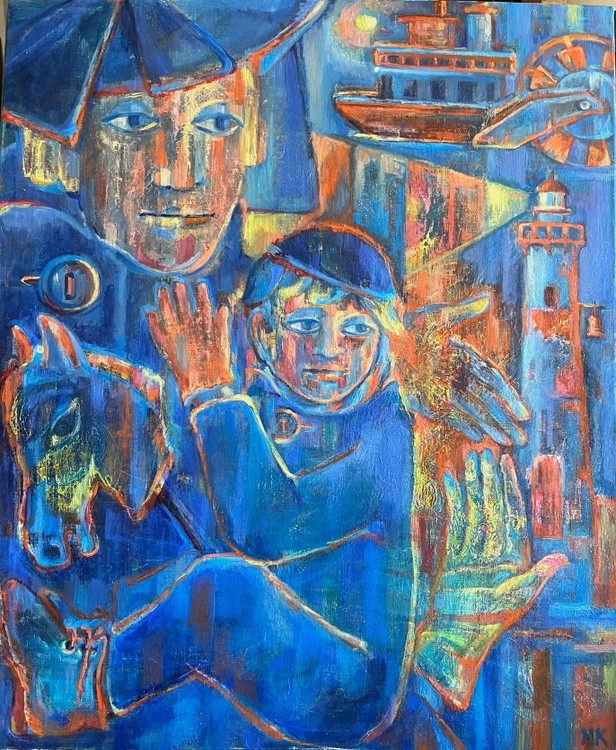Painting in Blue