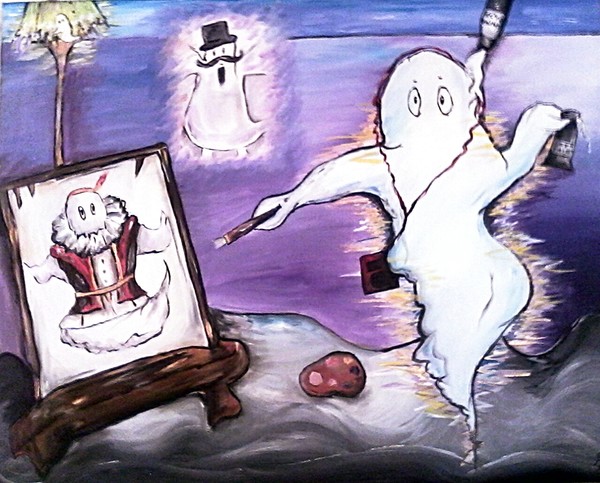 The ghost who paints himself in his past