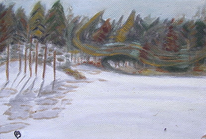 Sketch for 'Lake in Winter'