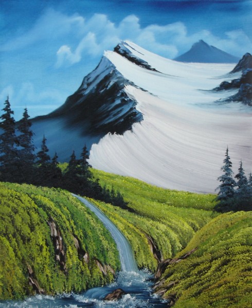 bob ross towering glacier