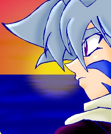 Kai in the sunset