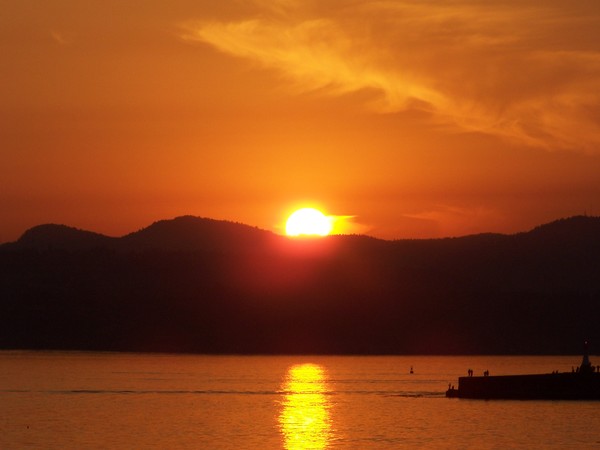 sunset on the sea wall #4