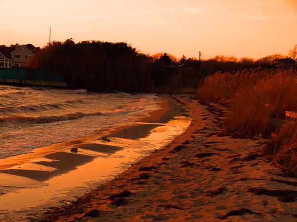 WALKING THE BEACH AT SUNSET