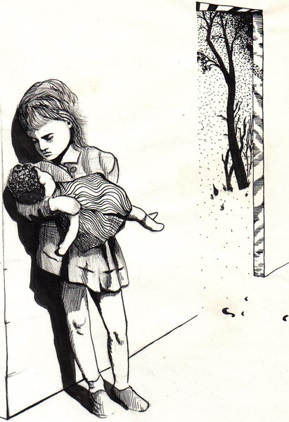 Little Girl and Her Doll