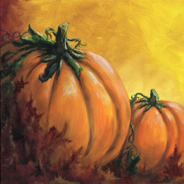 Pumpkins and Leaves