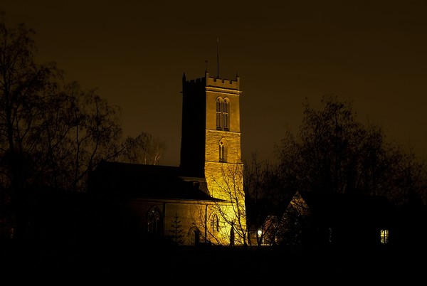 Moulton Church at Night