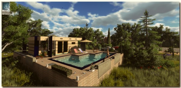 the pool house