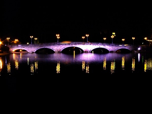 Bedford Town Bridge At Night