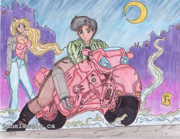 Darien and his motocycle