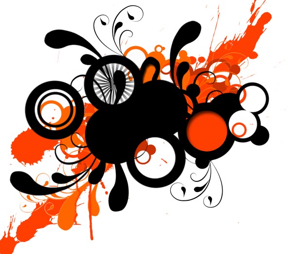 orange vector splash