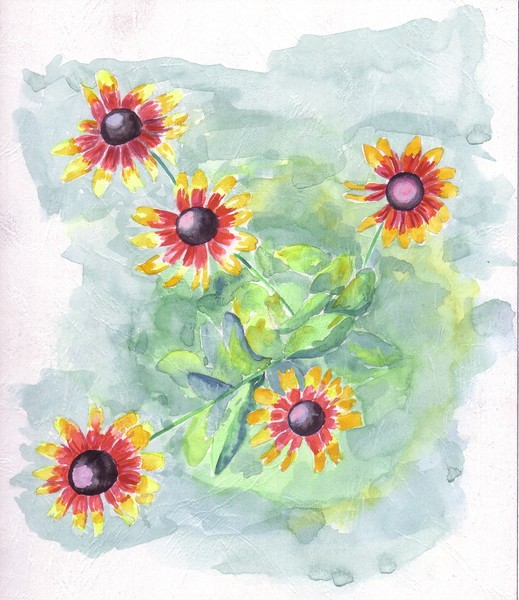 flowers on paper