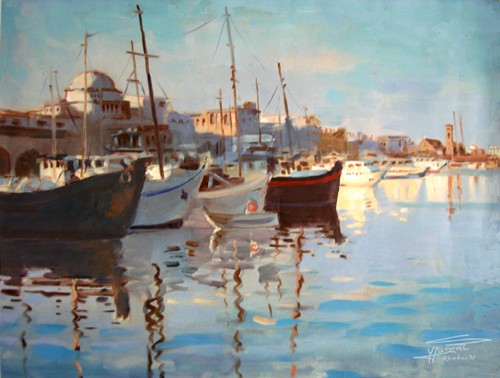 Boats in Rhodes, Greece